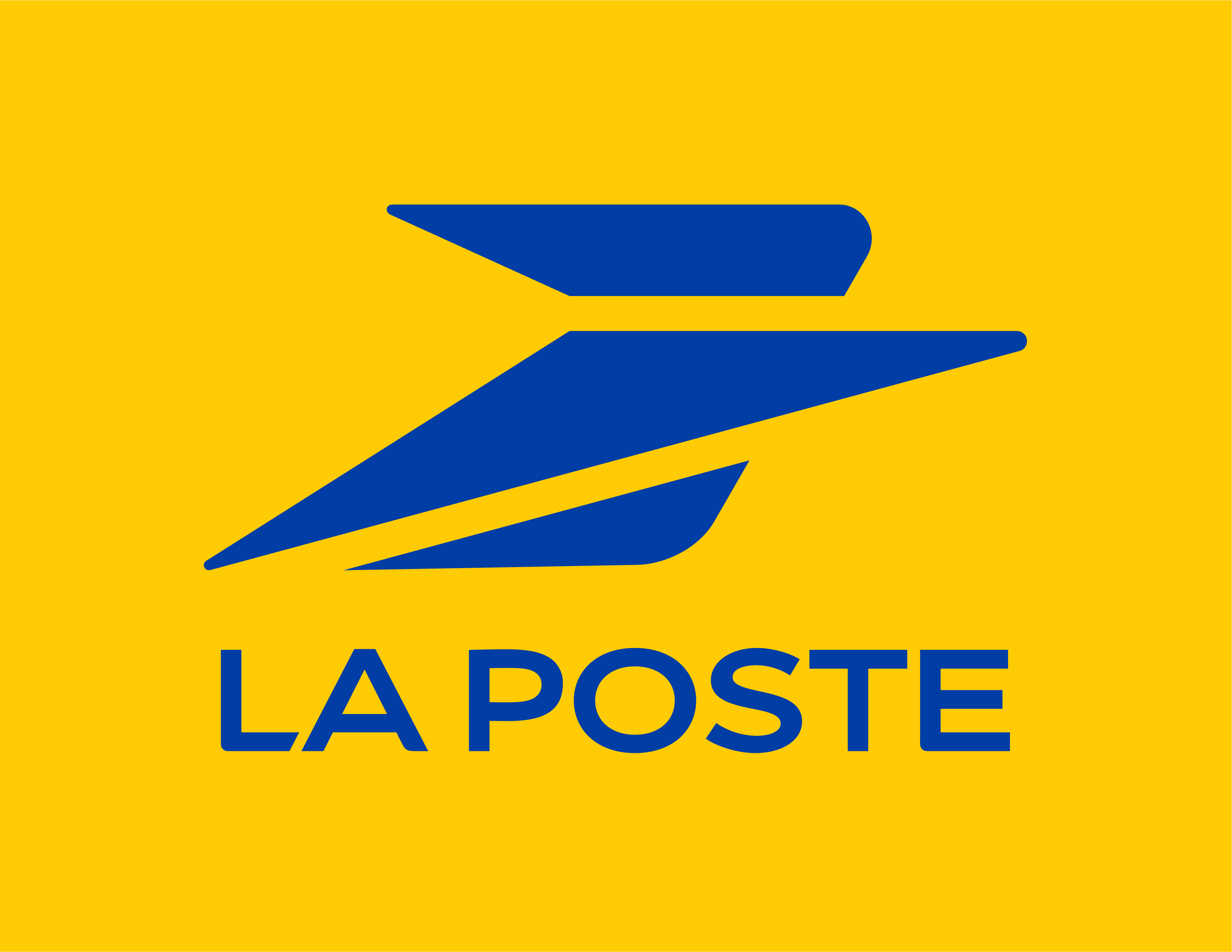 La Poste logo — shipping label carrier option
